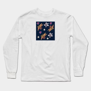Floral Seamless Pattern Long Sleeve T-Shirt